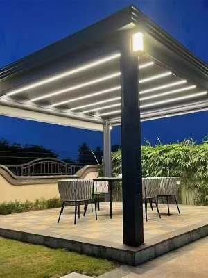 Electric flip shutter pavilion