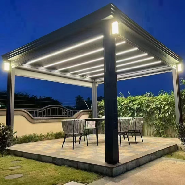 Electric flip shutter pavilion