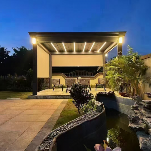 Electric flip shutter pavilion