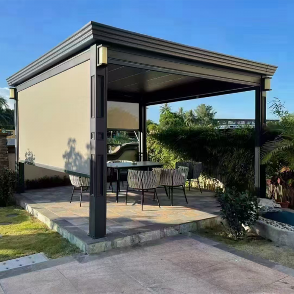 Electric flip shutter pavilion