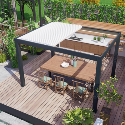 180° Expandable Retractable Aluminum Gazebo